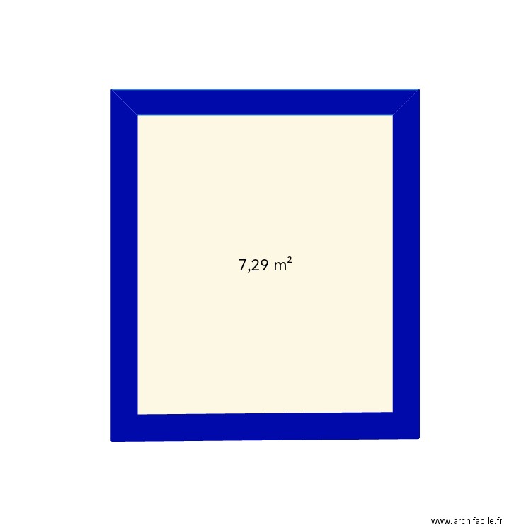 Chambre. Plan de 1 pièce et 7 m2