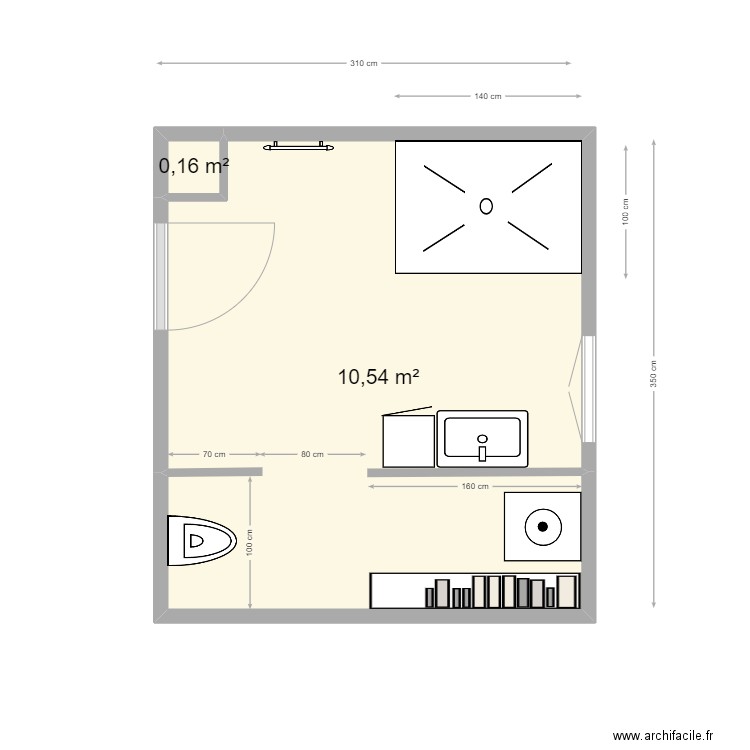 HIENSCH D. Plan de 2 pièces et 11 m2