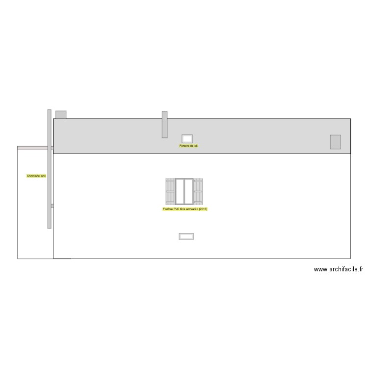 Facade Nord Aprés . Plan de 0 pièce et 0 m2