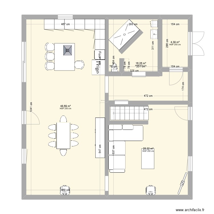 Maison Joncret. Plan de 10 pièces et 188 m2