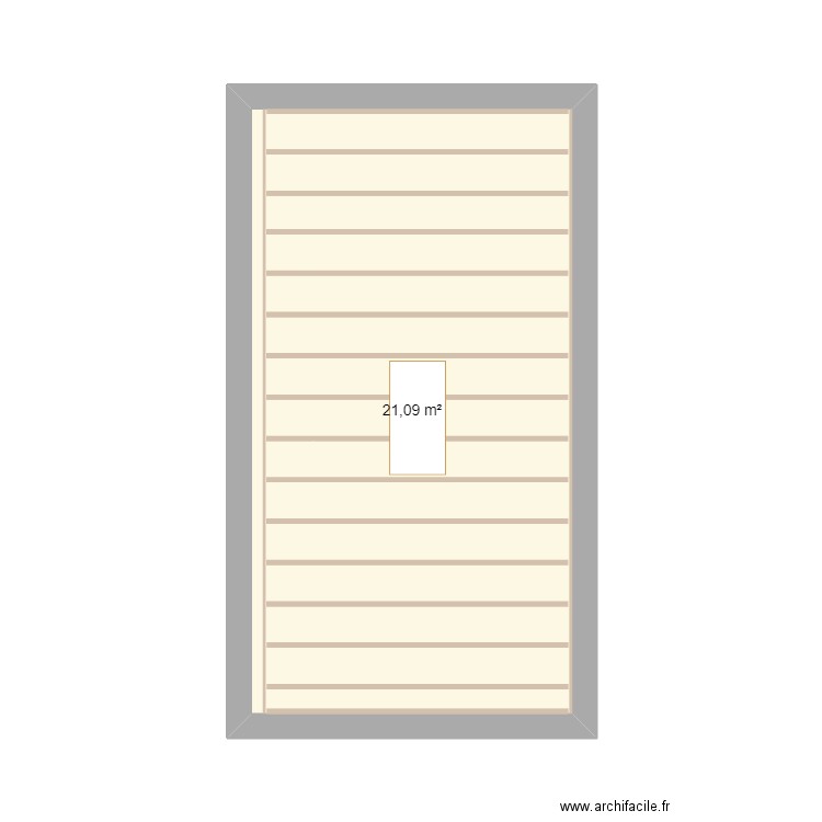 Garage Maman. Plan de 1 pièce et 21 m2