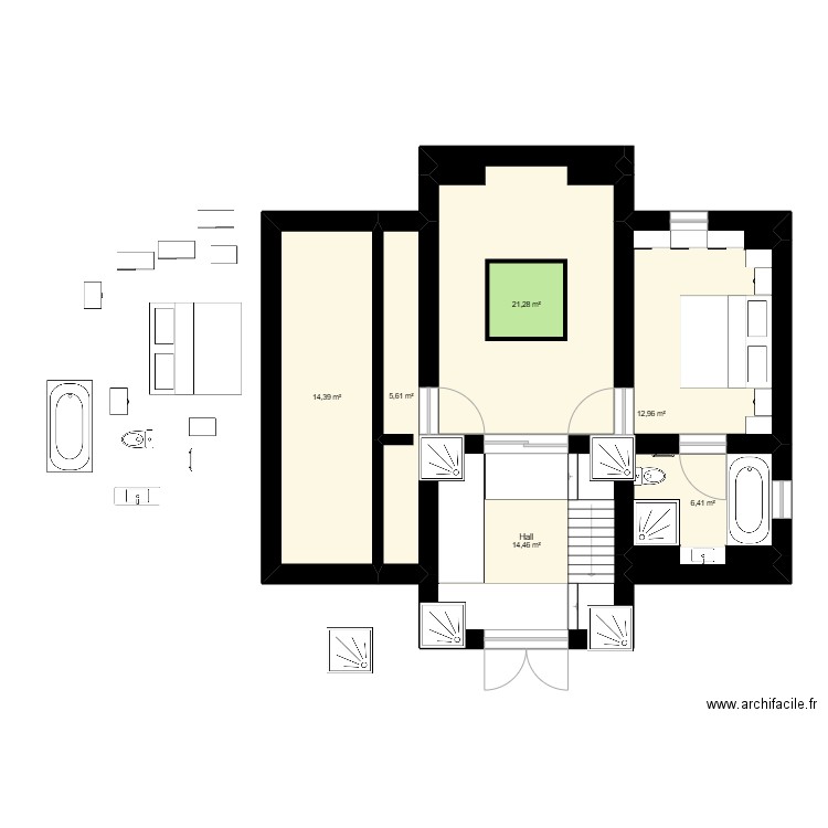 Manoir automne 2024. Plan de 99 pièces et 1785 m2