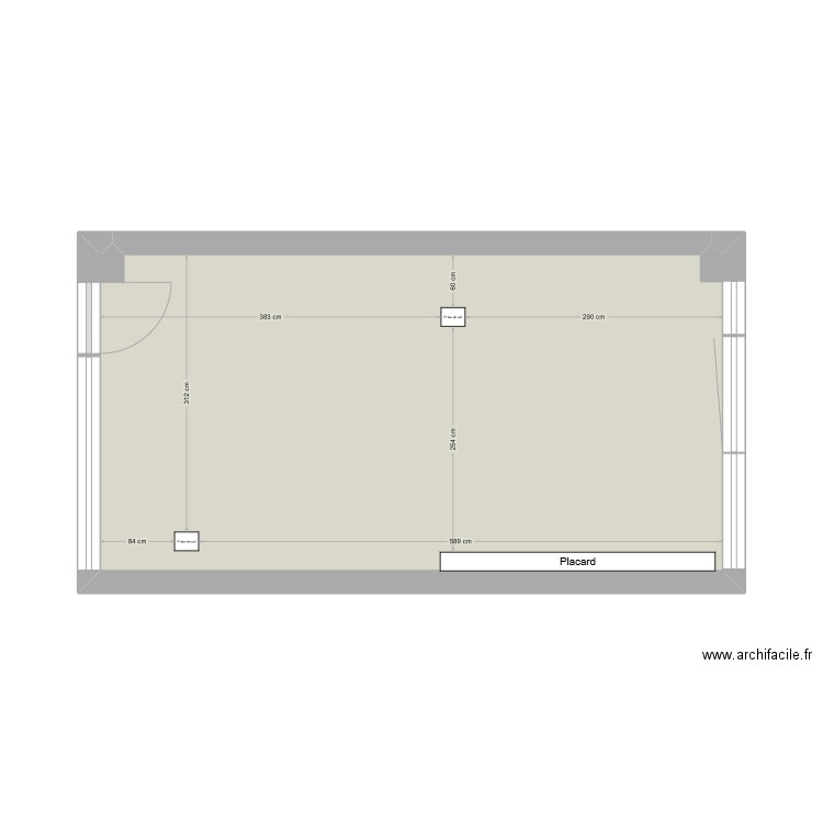 Labo_GTEM. Plan de 1 pièce et 25 m2