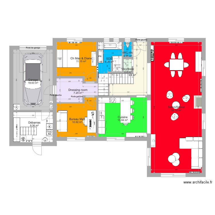 Plans Comete Final Amenage 2. Plan de 33 pièces et 284 m2