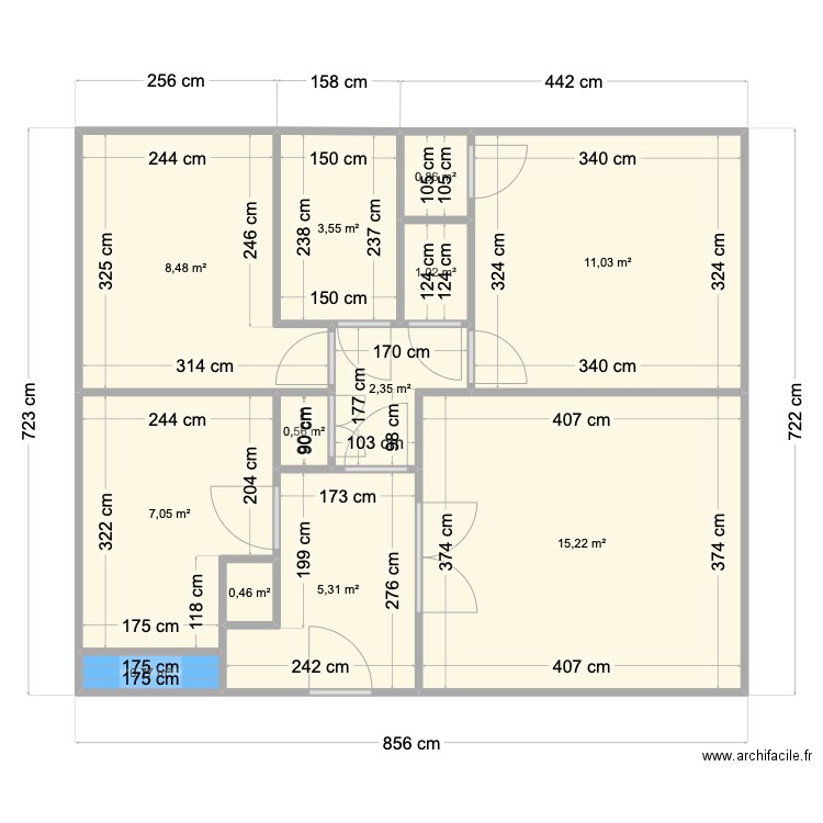 ASSADOURIAN. Plan de 12 pièces et 57 m2