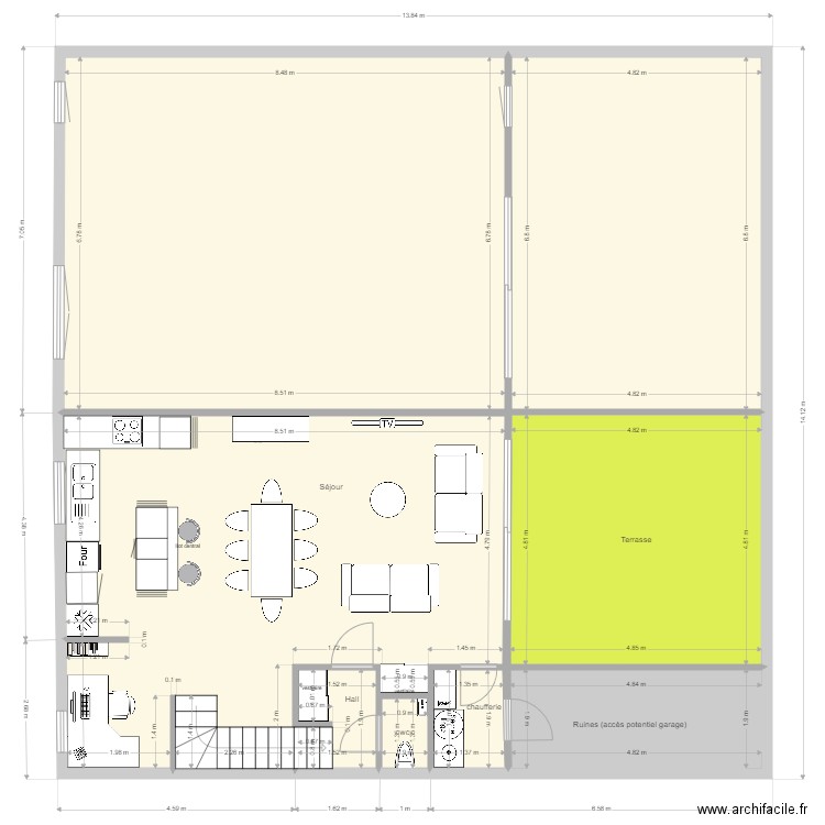 WOO. Plan de 8 pièces et 179 m2