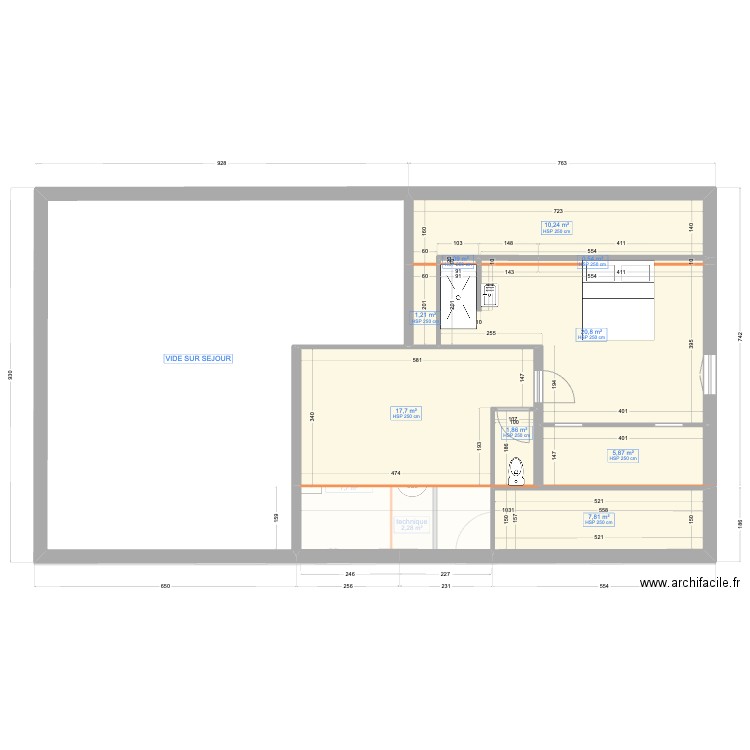 Noilhan 2 loi carrez. Plan de 20 pièces et 265 m2