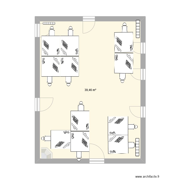 openspace 106. Plan de 1 pièce et 39 m2