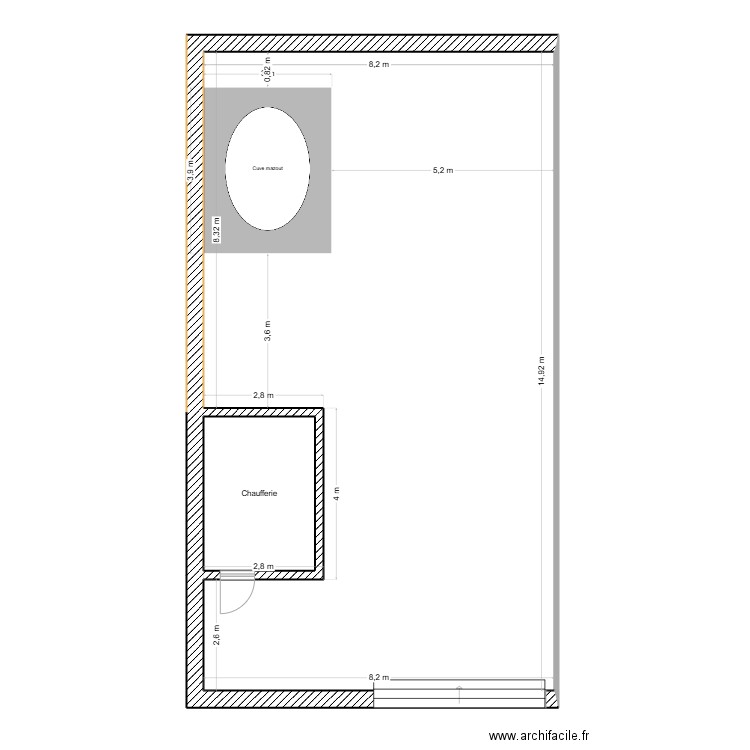 Square Marquain. Plan de 2 pièces et 120 m2