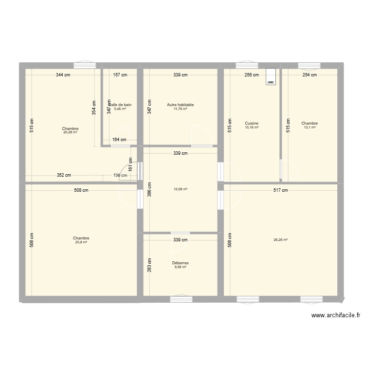 mairie vaumas. Plan de 9 pièces et 138 m2