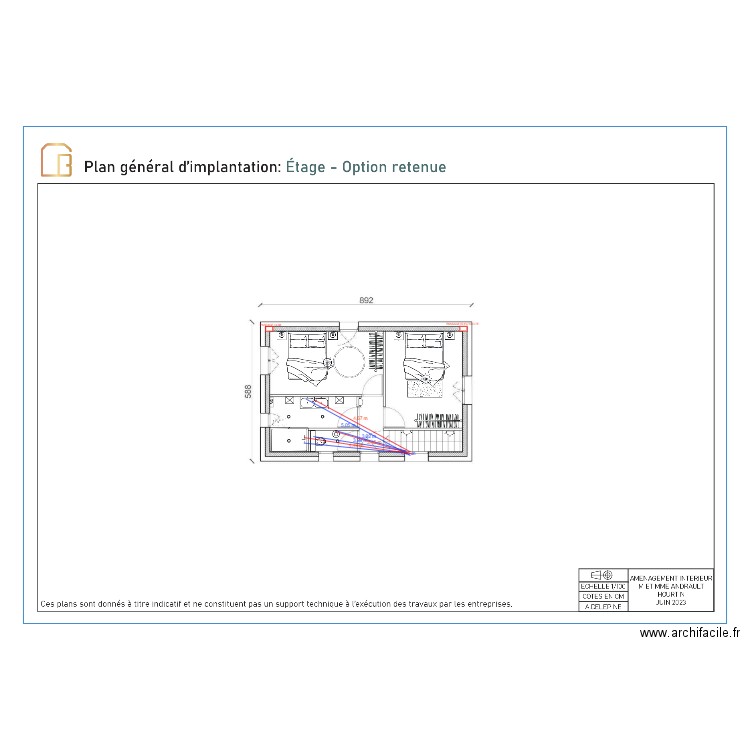 PLAN PLOMBERIE ETAGE. Plan de 0 pièce et 0 m2