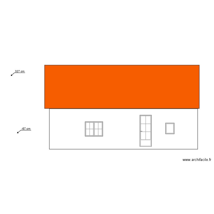 grange FACADE EST AVANT. Plan de 0 pièce et 0 m2