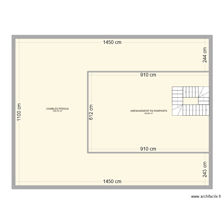 LANNELONGUE ETA. Plan de 2 pièces et 158 m2