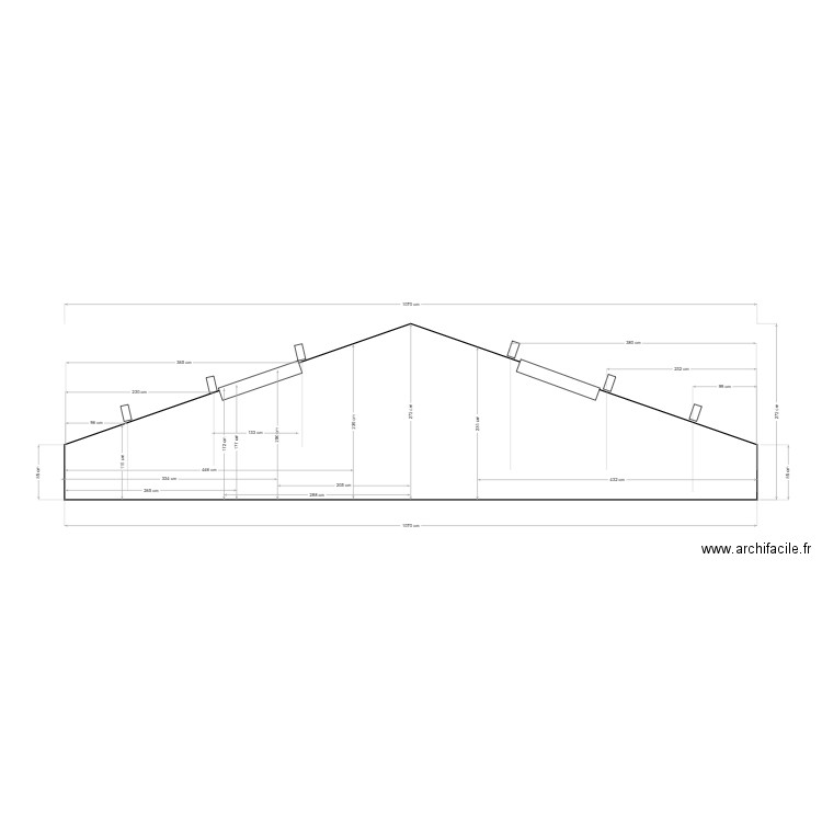 Plan de coupe R+1. Plan de 0 pièce et 0 m2