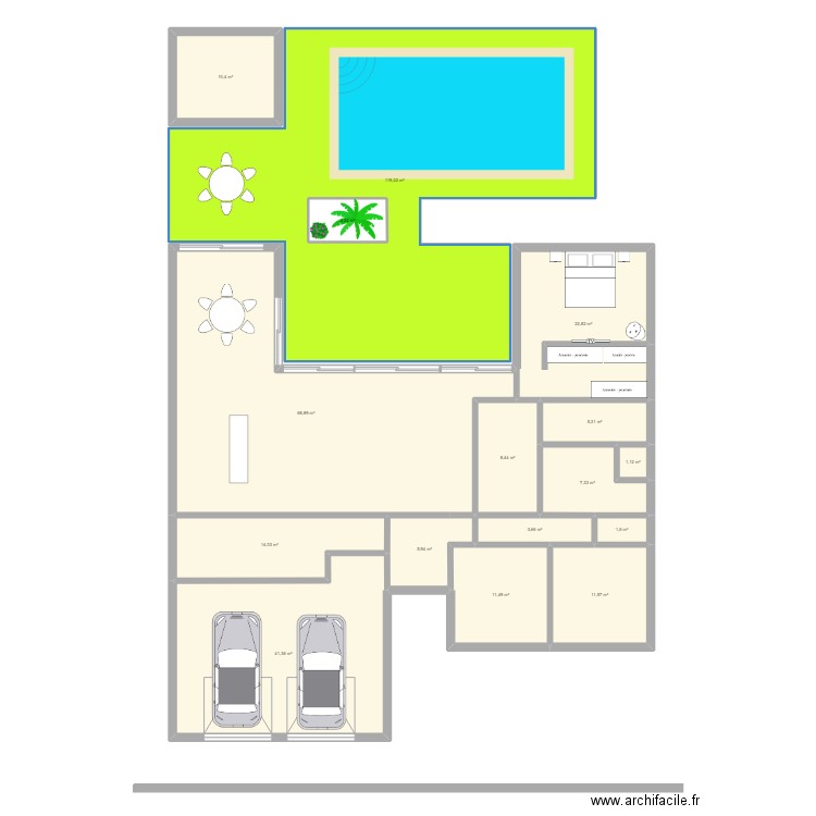 New 2024. Plan de 16 pièces et 342 m2