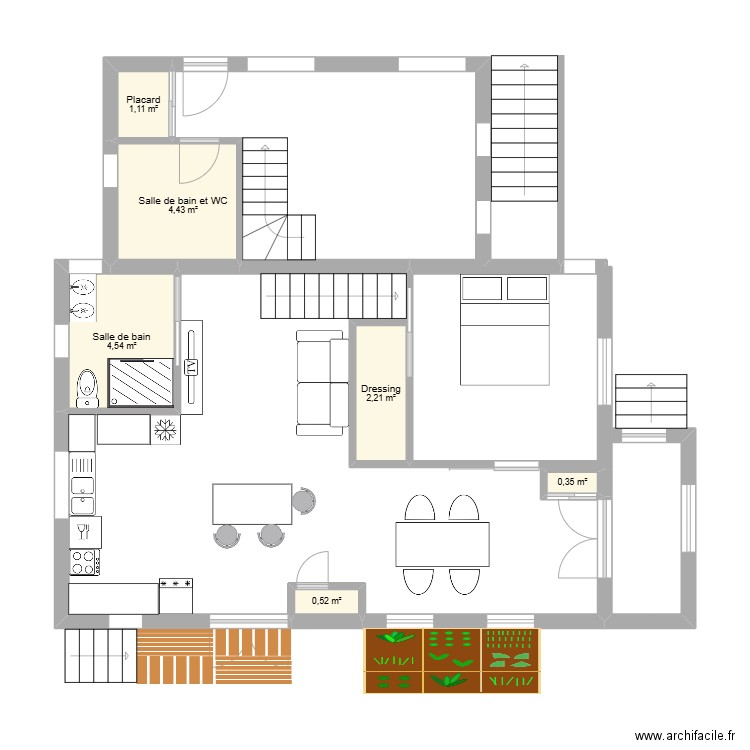 484Notre-Dame. Plan de 6 pièces et 13 m2