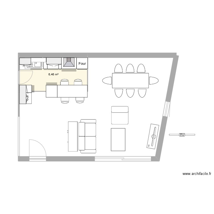 ANGLET 2. Plan de 1 pièce et 6 m2