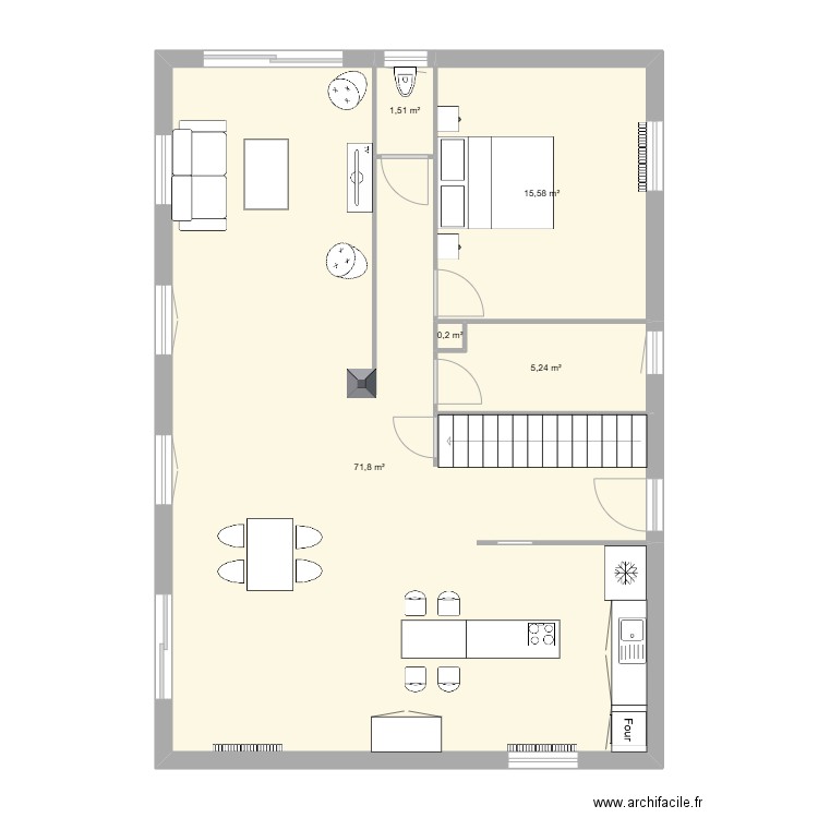 Maison KB travaux. Plan de 9 pièces et 287 m2