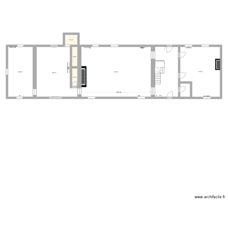 radiateurs rdc. Plan de 7 pièces et 181 m2