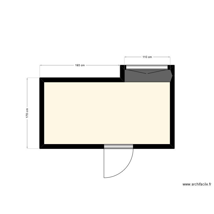 salle de bain. Plan de 1 pièce et 5 m2