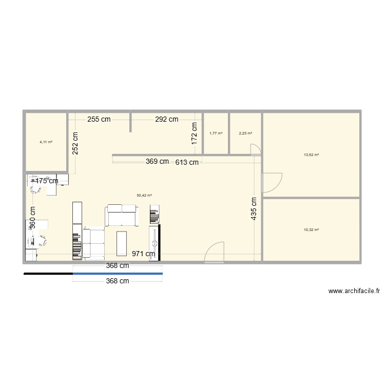 La Chaussiaz J 1 - plan 2. Plan de 6 pièces et 83 m2