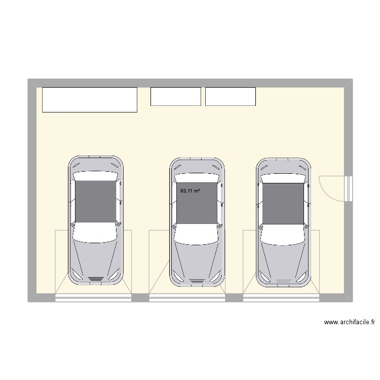 teste. Plan de 1 pièce et 63 m2