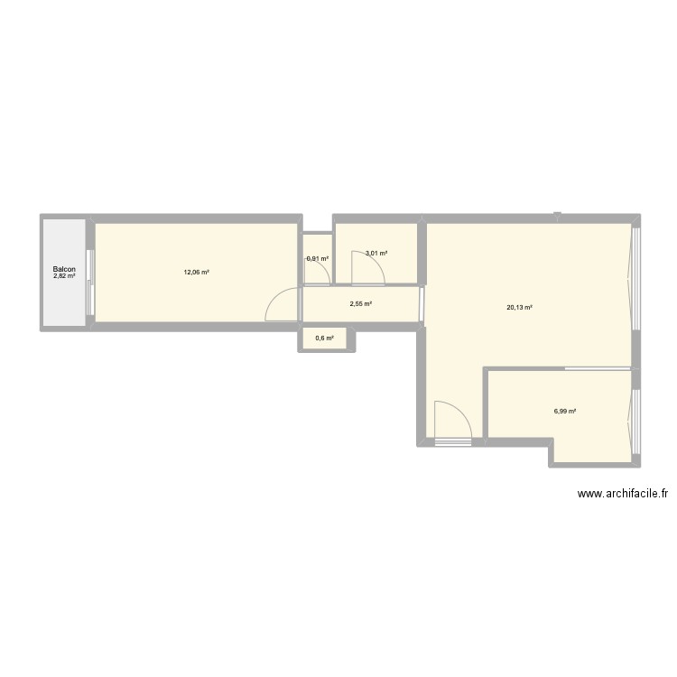 Cavendish 2. Plan de 8 pièces et 49 m2