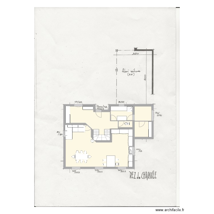 GAILLARD 2. Plan de 2 pièces et 87 m2