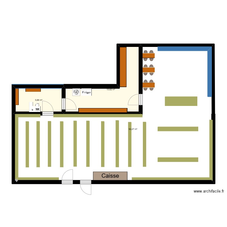 Proxi HARTZ. Plan de 3 pièces et 112 m2