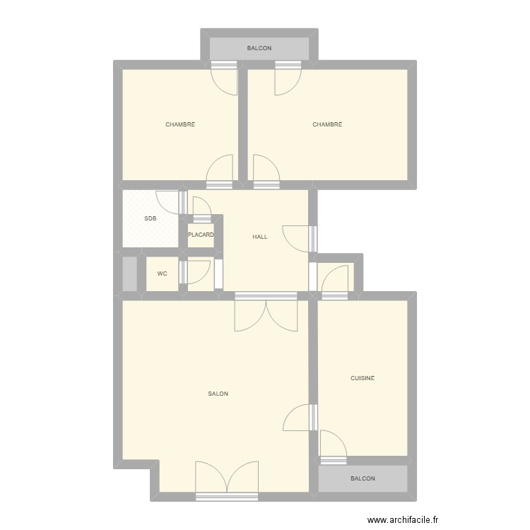 CHASSE 28. Plan de 13 pièces et 94 m2