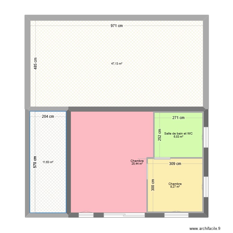 STUDIO CHRISTELLE. Plan de 5 pièces et 117 m2