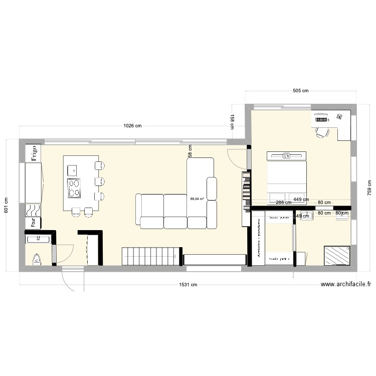 Villa Puglia Piano terra 88,7. Plan de 1 pièce et 89 m2