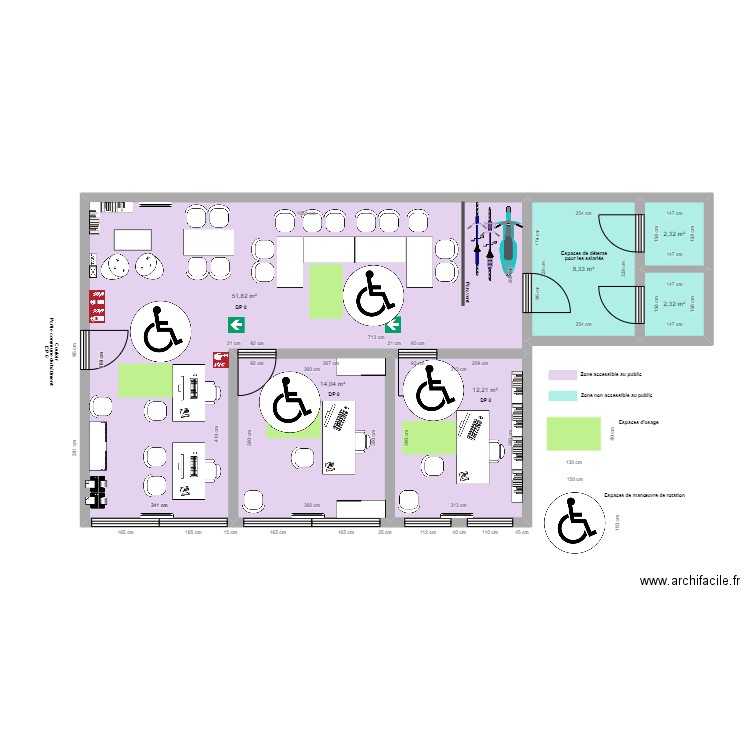 WIMOOV PLAISIR ESPACES MANOEUVRE ET D'USAGE. Plan de 6 pièces et 91 m2