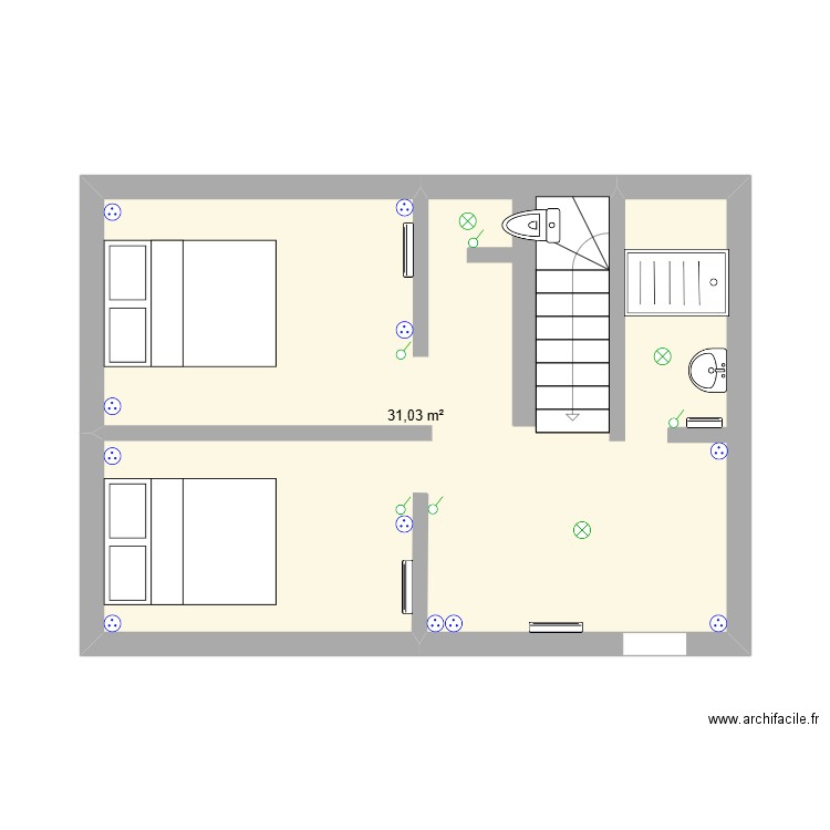 Montigny 1er. Plan de 1 pièce et 31 m2