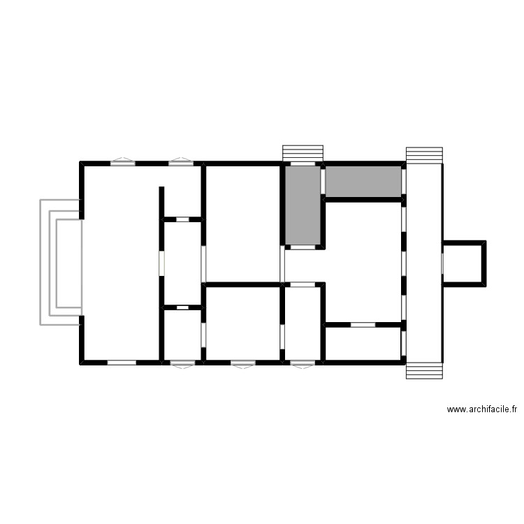 maison carrère. Plan de 12 pièces et 28 m2