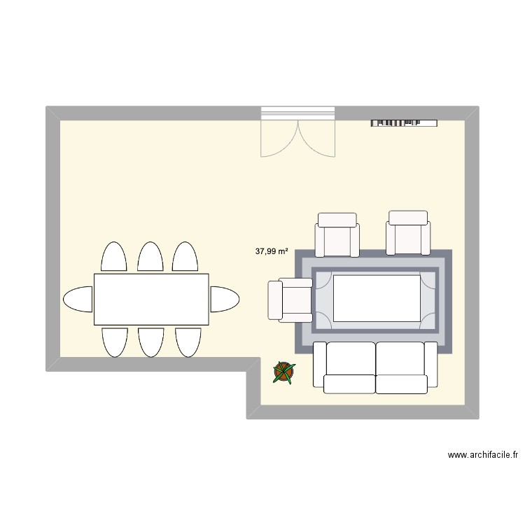 plan1_v2. Plan de 1 pièce et 38 m2