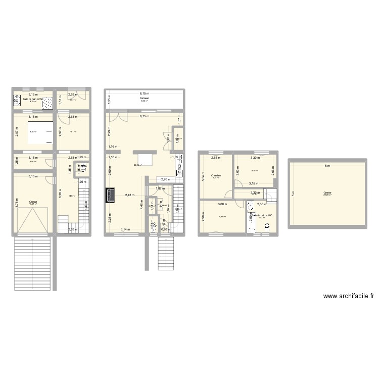 maison 165 Leffrinckoucke. Plan de 21 pièces et 192 m2