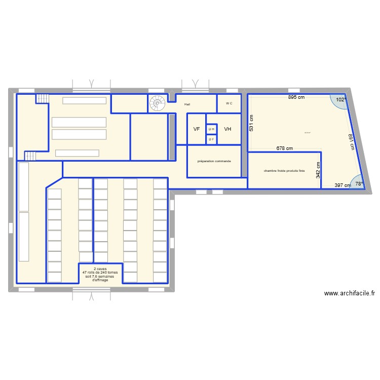 plan fromagerie de javernac 4. Plan de 19 pièces et 785 m2