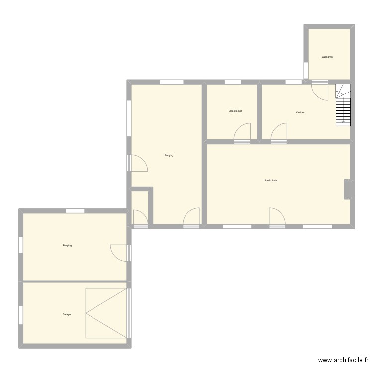 Ingelmunster - Bollewerpstraat 111. Plan de 9 pièces et 105 m2