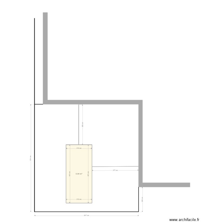 Plan Philippe Marie-Laure. Plan de 1 pièce et 10 m2