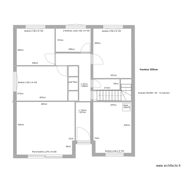 lucie 1. Plan de 9 pièces et 33 m2