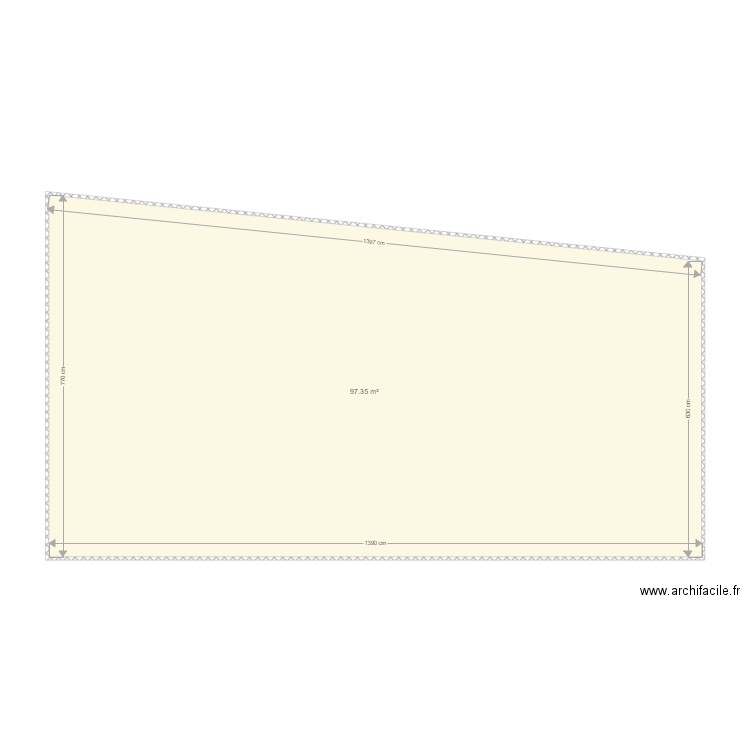 TERRAIN. Plan de 1 pièce et 97 m2