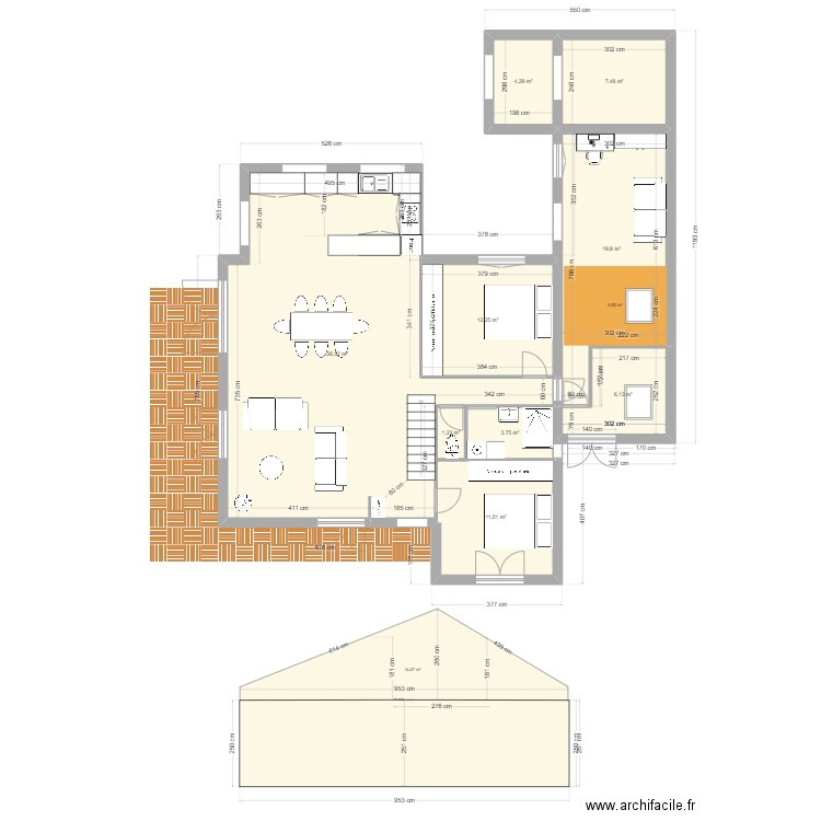 NicoPoussin_ToBE_v2. Plan de 11 pièces et 171 m2