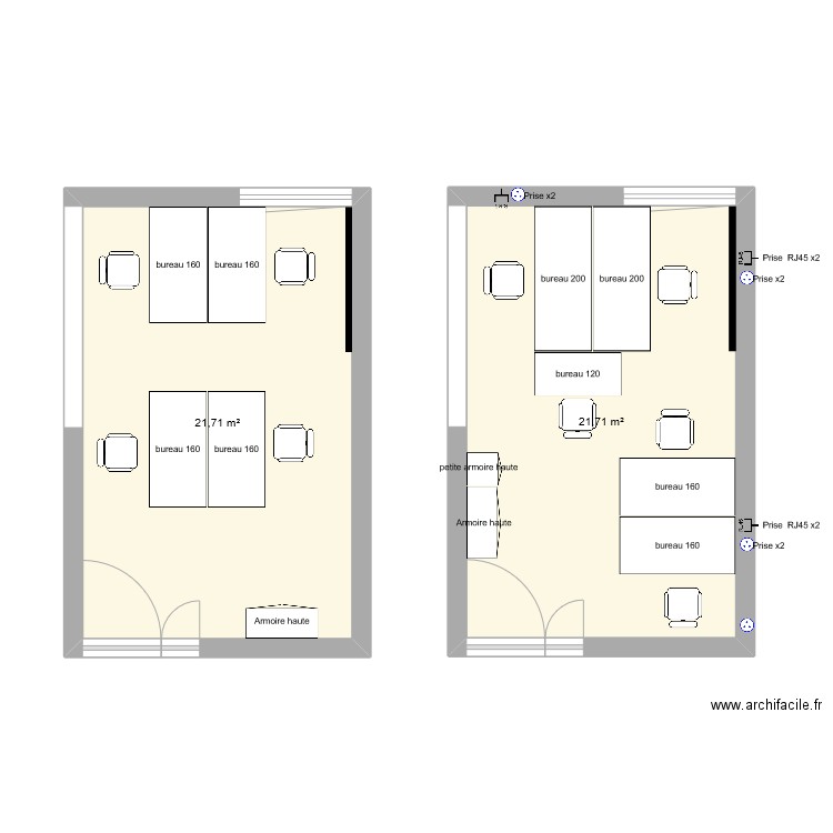 monPlanVe. Plan de 3 pièces et 65 m2