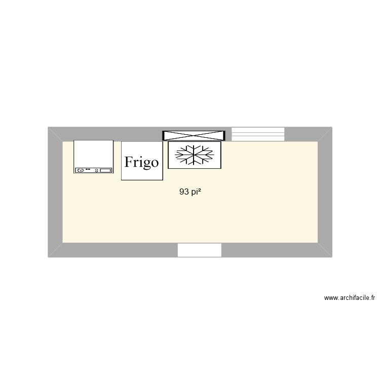 Rangement ss. Plan de 1 pièce et 9 m2