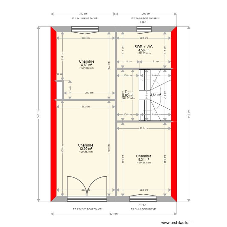 ML24011480. Plan de 21 pièces et 126 m2