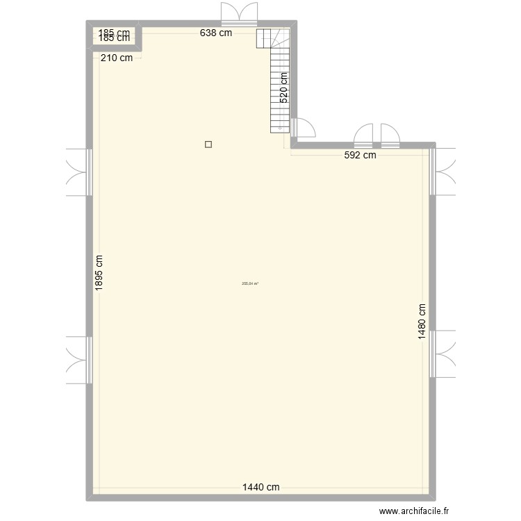 CFPEI. Plan de 2 pièces et 257 m2