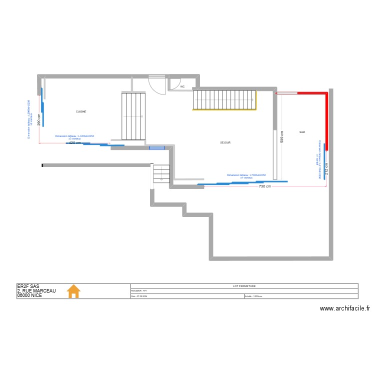 Roc Mer  - Lot Fermeture R+1. Plan de 0 pièce et 0 m2