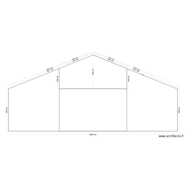 Coupe. Plan de 0 pièce et 0 m2