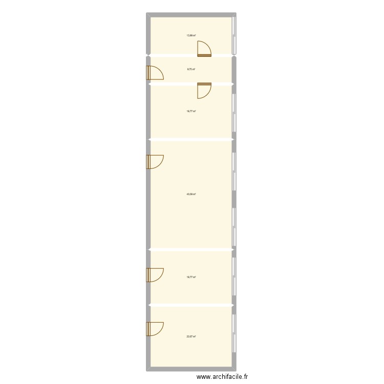 geometria. Plan de 6 pièces et 126 m2